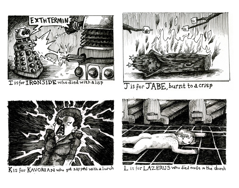 Illustration for article titled Every Doctor Who death retold by the "Gallifreycrumb Tinies"